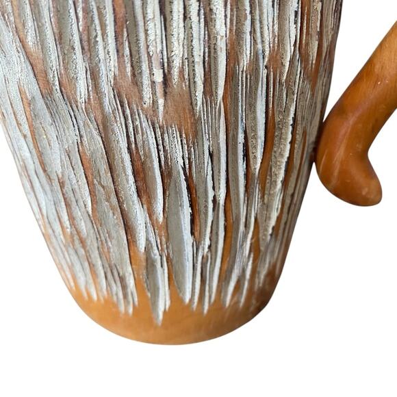 Vintage Macabo Aldo Tura Italian Wood Carved Thermos - Picture 3 of 9